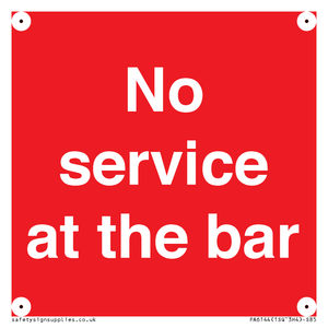 No service at the bar